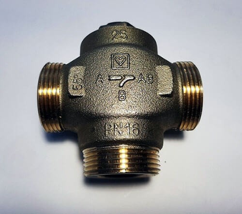 Herz TEPLOMIX DN 25, 55-63°С трехходовой смесительный клапан с отключаемым байпасом